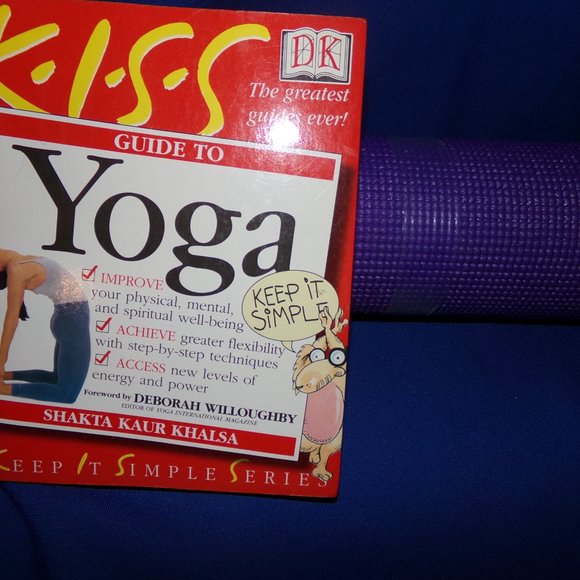 DK Keep It Simple Series (KISS) Yoga Book & New Purple 5 mm Yoga Mat - Picture 2 of 16